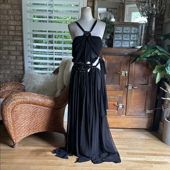 Fashion Nova | Dresses | Fashion Noval Luxe Bali Chiffon Maxi Dress Large  New | Poshmark